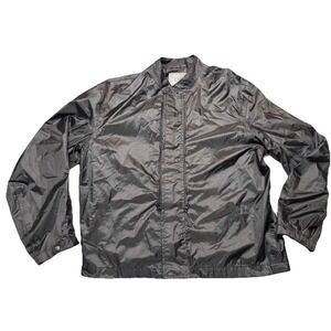 Vintage Joe Rocket Black Motorcycle Windbreaker Jacket XL Y2K Nylon Zip Moto
